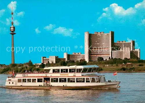 AK / Ansichtskarte  Dampfer_Binnenschifffahrt MFS Vindobona Austria Wien und City mit Donauturm 