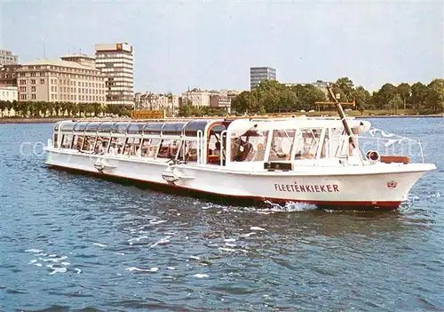 AK / Ansichtskarte  Dampfer_Binnenschifffahrt Fleetenkieker Alster Rundfahrt 