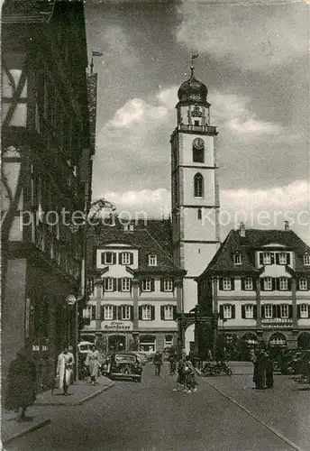 AK / Ansichtskarte  Bad_Mergentheim Marktplatz mit Stadtkirche Bad_Mergentheim