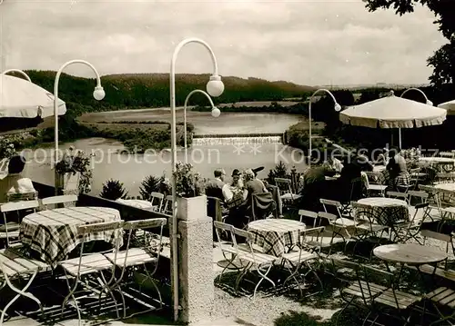 AK / Ansichtskarte 73829031 Landsberg_Lech Cafe Restaurant Lechblik Terrasse Landsberg_Lech