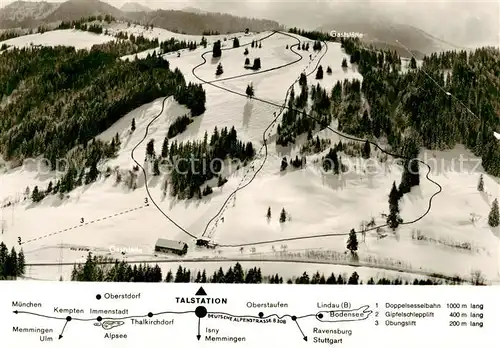 AK / Ansichtskarte 73829033 Oberstaufen Skigebiet Huendlealpe Oberstaufen