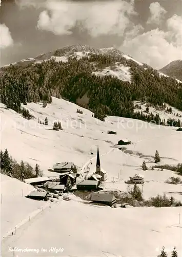 AK / Ansichtskarte  Balderschwang Panorama mit Bleicher Horn Balderschwang