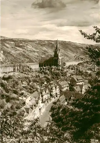 AK / Ansichtskarte 73829075 Oberwesel_Rhein Panorama mit Kirch Oberwesel Rhein