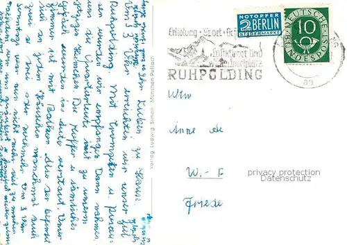 AK / Ansichtskarte 73829085 Ruhpolding Rauschberg und Sonntagshorn Hochfelln Am Kurhaus Dorfplatz Ruhpolding