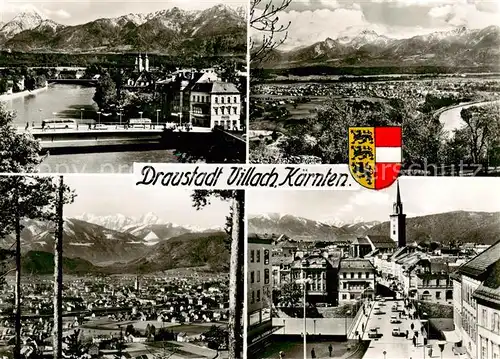 AK / Ansichtskarte 73829094 Villach_Kaernten Draupartien Panorama Ortsansicht Villach_Kaernten