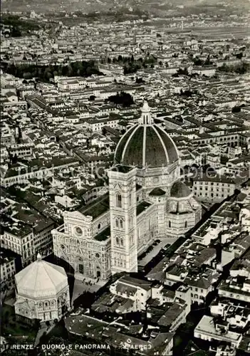 AK / Ansichtskarte 73829095 Firenze_Florenz Duomo e Panorama dall'aereo 