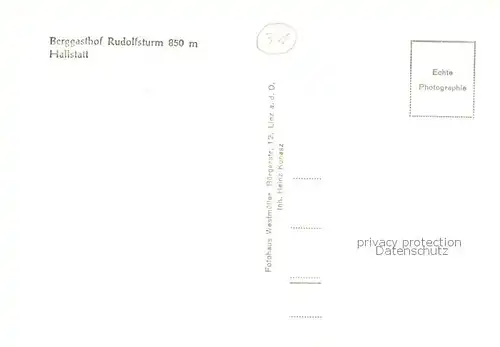 AK / Ansichtskarte  Hallstatt_Austria Berggasthof Rudolfsturm 