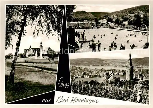 AK / Ansichtskarte  Bad_Hoenningen Panorama Thermalbad Rheinpartie Bad_Hoenningen