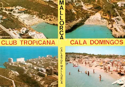 AK / Ansichtskarte  Calas_de_Mallorca_ES Club Tropicana Cala Comingos Strand Fliegeraufnahmen 