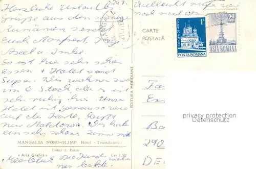 AK / Ansichtskarte  Mangalia_Nord_Olimp Hotel Transilvania 