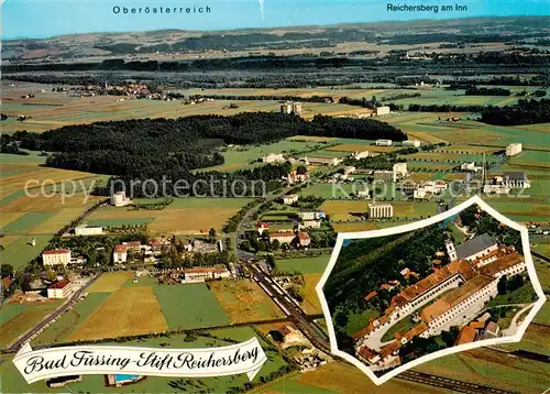 AK / Ansichtskarte  Bad_Fuessing Stift Reichersberg Thermalbad Fliegeraufnahme Bad_Fuessing