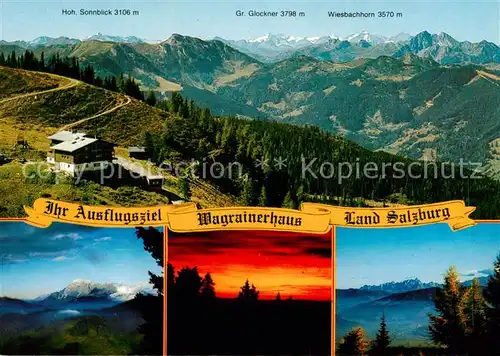AK / Ansichtskarte 73829152 Wagrain__Salzburg_AT Wagrainerhaus Panorama Hochkoenig Gosaukamm mit Bischofsmuetze 