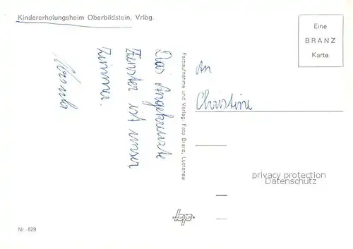 AK / Ansichtskarte 73829186 Oberbildstein_Vorarlberg_AT Kindererholungsheim 