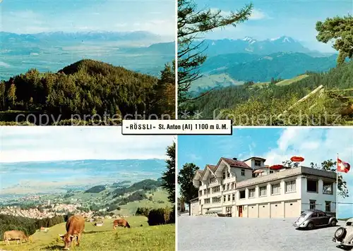 AK / Ansichtskarte St_Anton_1121m_Gais_AI Gasthaus Pension Roessli Aussichtsterrasse 
