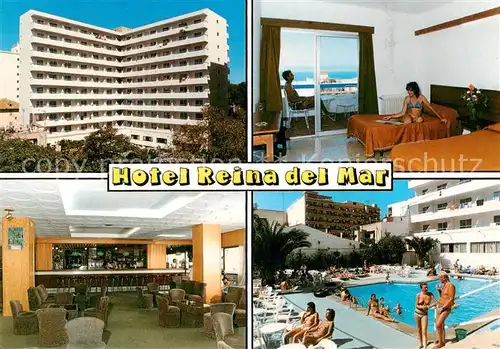 AK / Ansichtskarte  El_Arenal_Mallorca_ES Hotel Reina del Mar Gastraum Zimmer Pool 