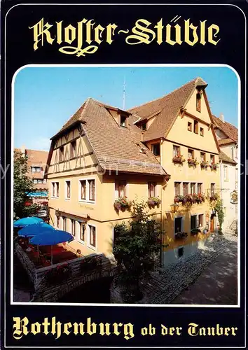 AK / Ansichtskarte 73829203 Rothenburg__Tauber Kloster Stueble 