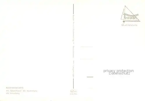 AK / Ansichtskarte  Dampfer_Binnenschifffahrt MS Deutschland MS Ravensburg Bodenseeschiff 