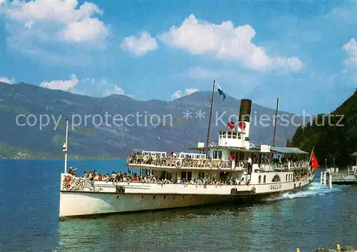 AK / Ansichtskarte  Dampfer_Binnenschifffahrt Gallia Vierwaldstaettersee Luzern  