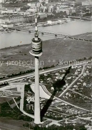 AK / Ansichtskarte  Wien_AT Donauturm rotierendes Cafe und Restaurant Fliegeraufnahme 