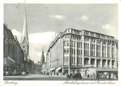 AK / Ansichtskarte  Hamburg Moenckebergstrasse mit Karstadthaus Hamburg