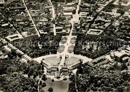 AK / Ansichtskarte 73829292 Karlsruhe_Baden Schloss Park Fliegeraufnahme Karlsruhe_Baden