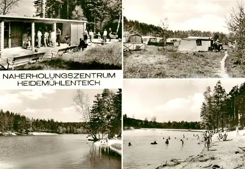 AK / Ansichtskarte  Oelsa_Loebau Naherholungszentrum Heidemuehlenteich Bungalow Campingplatz Badesee Oelsa Loebau