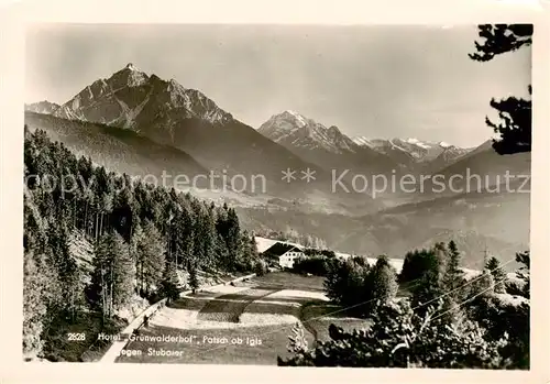 AK / Ansichtskarte  Patsch_Igls_Tirol_AT Hotel Gruenwalderhof mit Staubaier Alpen 