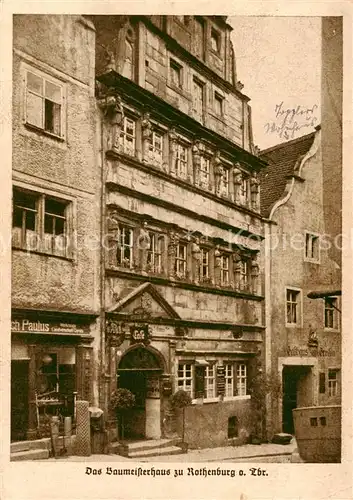 AK / Ansichtskarte  Rothenburg__Tauber Weinrestaurant und Cafe Baumeisterhaus 