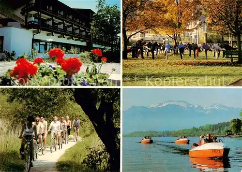 AK / Ansichtskarte  Prien_Chiemsee Klinik St Irmingard Park Radtour Bootsfahrt Prien Chiemsee