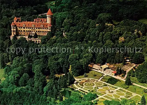 AK / Ansichtskarte 73829424 Konopiste_CZ Schloss Konopiste mit Rosengarten  