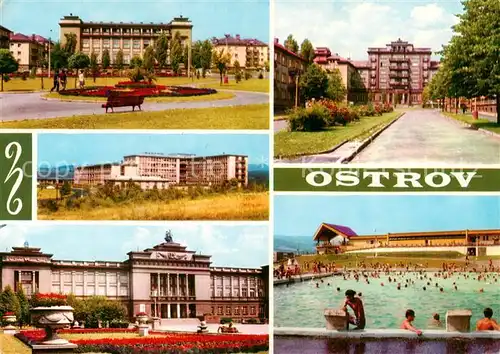 AK / Ansichtskarte  Ostrov_nad_Ohry_Karlovy_Vary_Karlsbad_CZ Do roku 1945 letovisko Od roku velka vystavba sidliste Dum kultury postaven v letech 