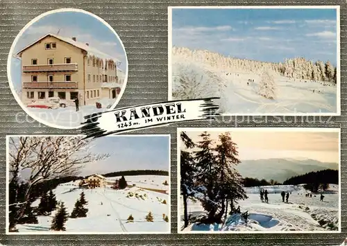 AK / Ansichtskarte 73829432 Kandel_Breisgau Berghotel Kandel Panorama Winteridylle Kandel Breisgau