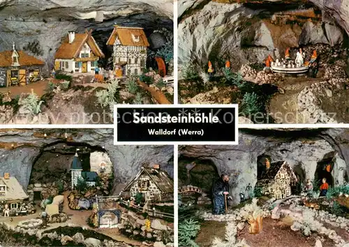 AK / Ansichtskarte  Walldorf_Hessen Sandstein Maerchen und Sagenhoehle Muehle im Tal Schneewittchen Sandmaennchen Haensel und Gretel Walldorf Hessen