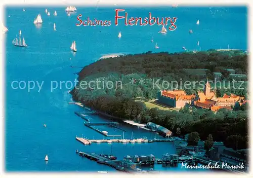 AK / Ansichtskarte 73829448 Flensburg_DE Marineschule Muerwik Fliegeraufnahme 