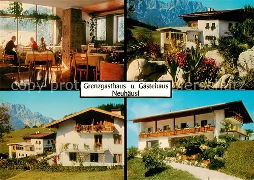 AK / Ansichtskarte 73829450 Oberau__Berchtesgaden Grenzgasthaus Neuhaeusl Gaestehaus Gastraum 