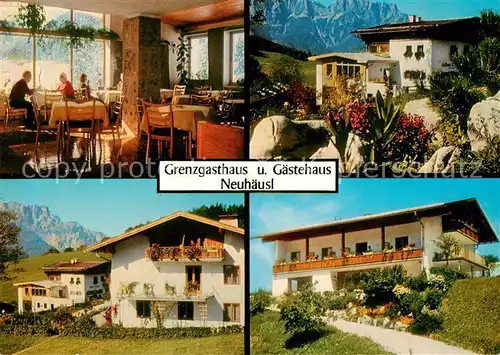 AK / Ansichtskarte  Oberau__Berchtesgaden Grenzgasthaus Neuhaeusl Gaestehaus Gastraum 