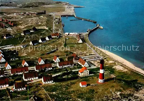 AK / Ansichtskarte  Hoernum_Sylt Hafen und Leuchtturm Fliegeraufnahme Hoernum Sylt