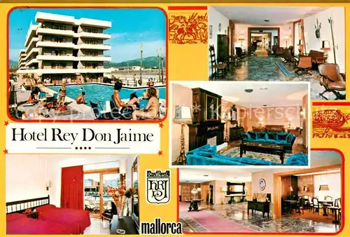 AK / Ansichtskarte  Santa_Ponsa_Mallorca_Islas_Baleares Hotel Rey Don Jaime Gastraeume Bar Apartments Hallenbad Santa_Ponsa