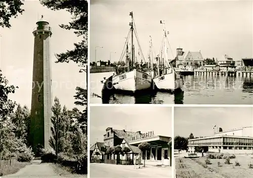 AK / Ansichtskarte Hela_Hela_Ostseebad_Westpreussen_Danzig_Gdansk_PL Latarnia morska Port rybacki Fragment osady Kino Wicher 