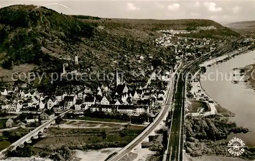 AK / Ansichtskarte Gemuenden_Main Fliegeraufnahme Gemuenden Main