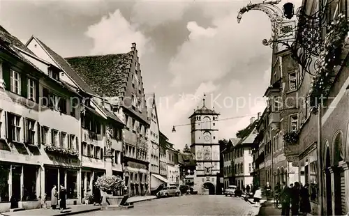 AK / Ansichtskarte Wangen_Allgaeu Herrenstrasse mit Ravensburger Tor Wangen Allgaeu