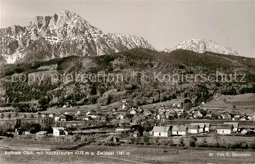 AK / Ansichtskarte Aufham_Miesbach mit Hochstaufen und Zwiesel Aufham Miesbach