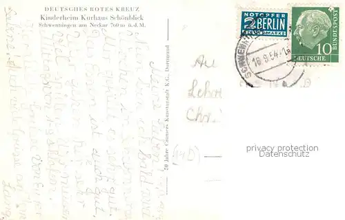 AK / Ansichtskarte Schwenningen__Neckar_Villingen Schwenningen DRK Kinderheim Kurhaus Schoenblick 