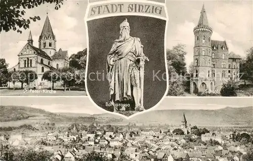AK / Ansichtskarte Sinzig St Peter Kirche Barbarossa Schloss Panorama Sinzig