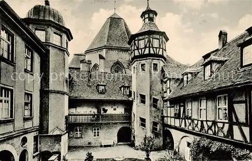 AK / Ansichtskarte Ansbach_Mittelfranken Alter Hof am Joh Seb Bach Platz Ansbach Mittelfranken