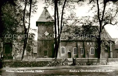 AK / Ansichtskarte Mueden_oertze Kirche und Glockenturm 12tes Jhdt Mueden oertze