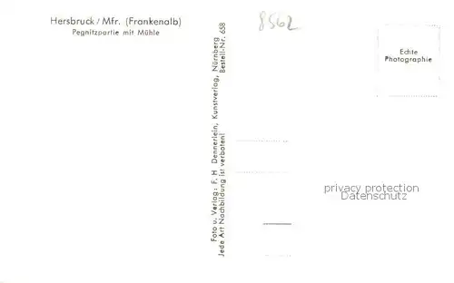 AK / Ansichtskarte Hersbruck Pegnitzpartie mit Muehle Hersbruck