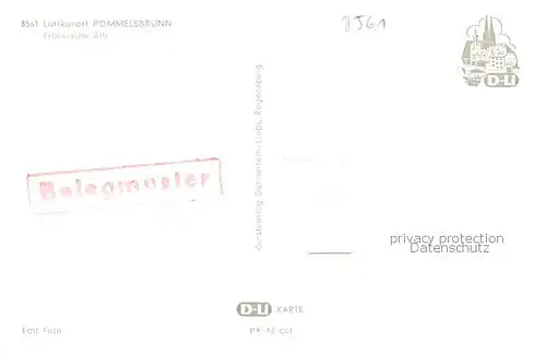 AK / Ansichtskarte  Pommelsbrunn Ortsansicht Pommelsbrunn