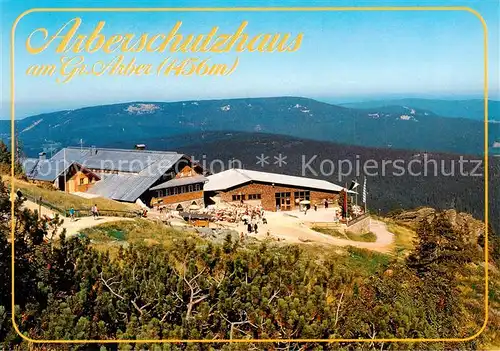 AK / Ansichtskarte  Grosser_Arber_1456m mit Arberschutzhaus 