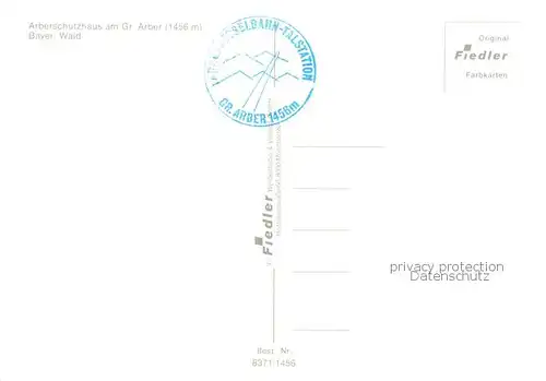 AK / Ansichtskarte  Grosser_Arber_1456m mit Arberschutzhaus 